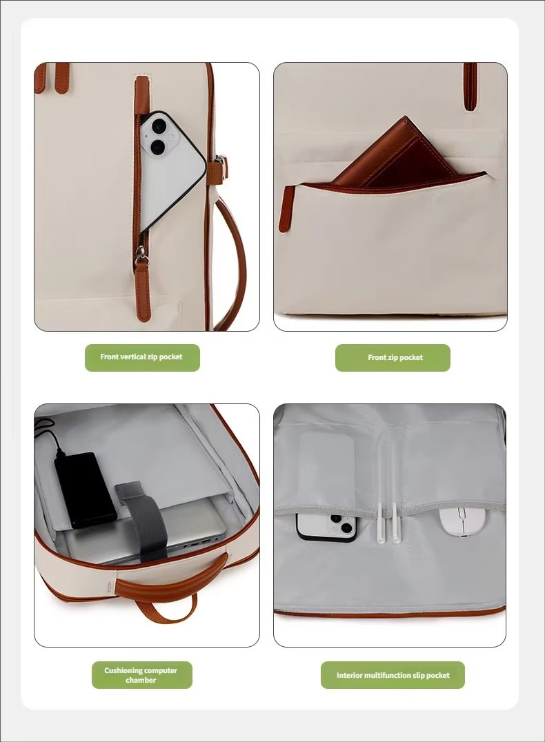 Water-Resistant Large Capacity Expandable USB Business Oxford Laptop Backpack product detail