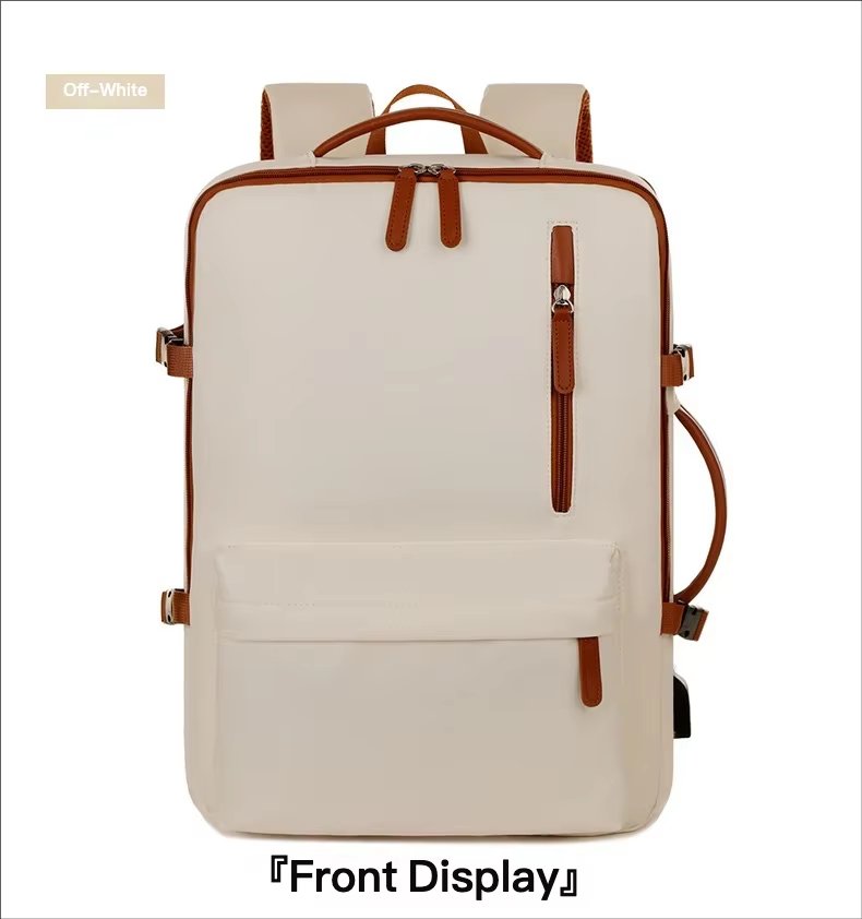 Water-Resistant Large Capacity Expandable USB Business Oxford Laptop Backpack product detail