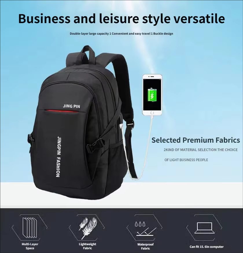 Anti-Theft Water-Resistant Large Capacity USB Travel Oxford Laptop Backpack product detail