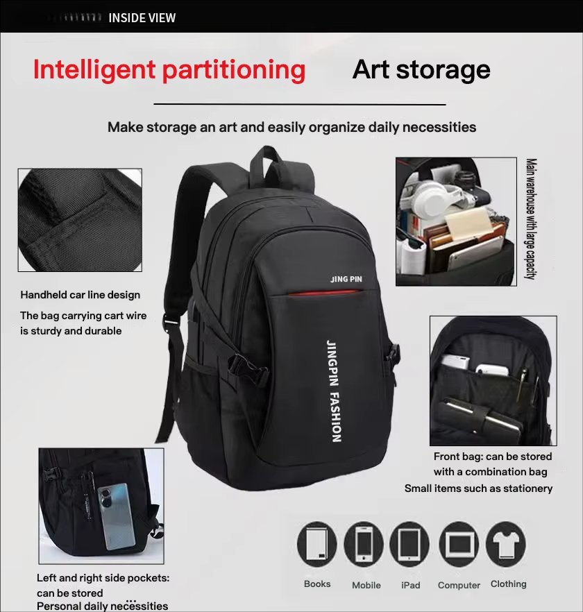 Anti-Theft Water-Resistant Large Capacity USB Travel Oxford Laptop Backpack product detail