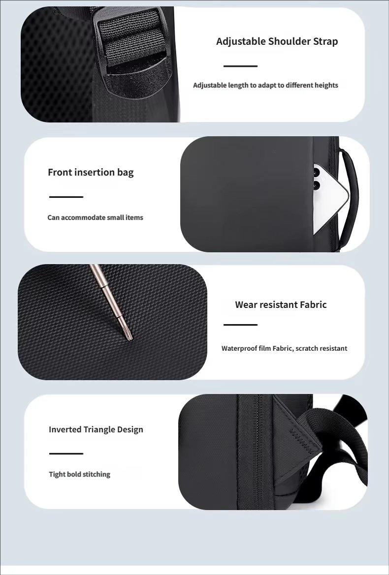 Water-Resistant Large Capacity USB Business Travel Oxford Laptop Backpack product detail