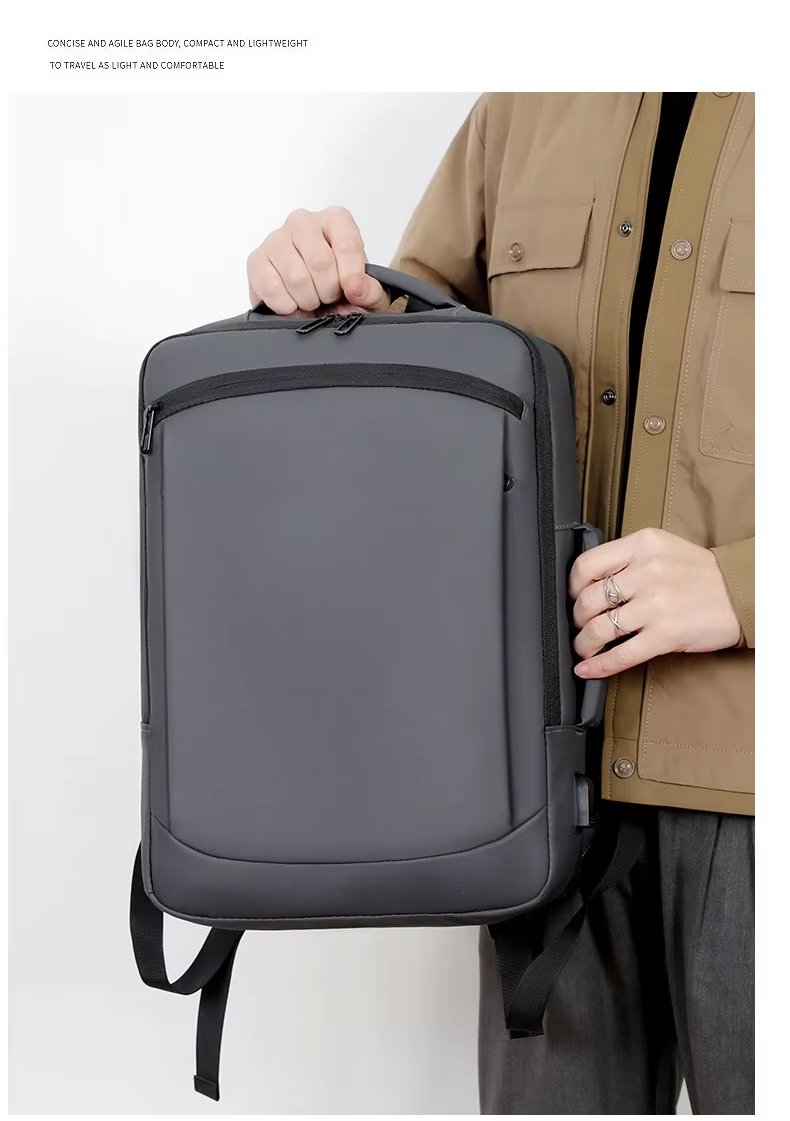 Water-Resistant Large Capacity USB Business Travel Oxford Laptop Backpack product detail