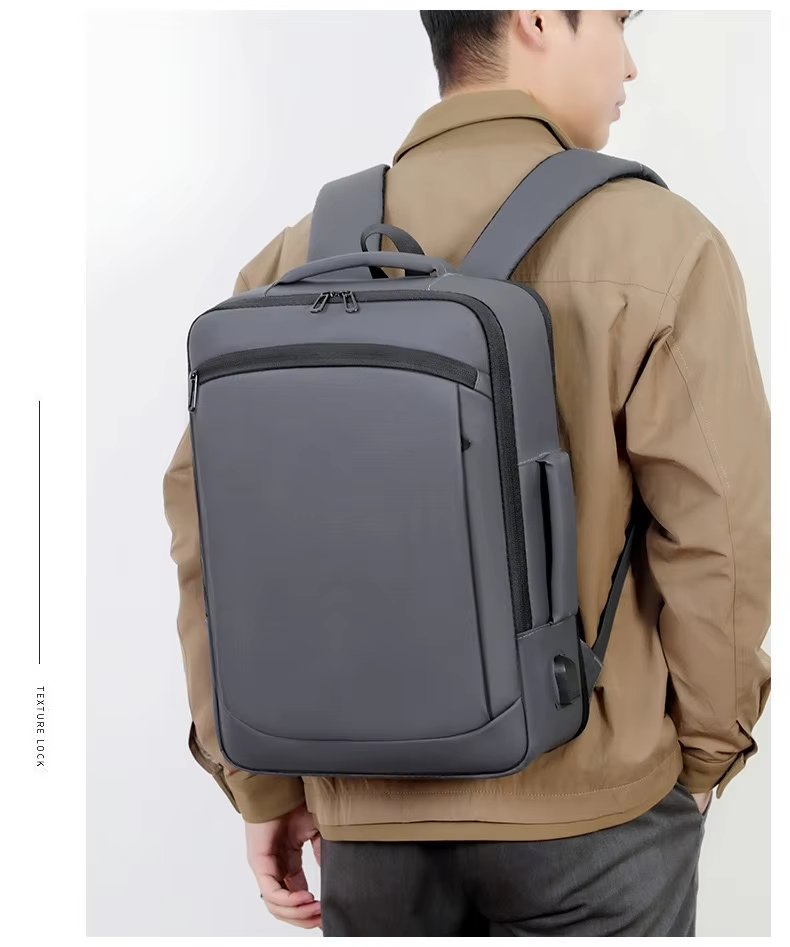 Water-Resistant Large Capacity USB Business Travel Oxford Laptop Backpack product detail
