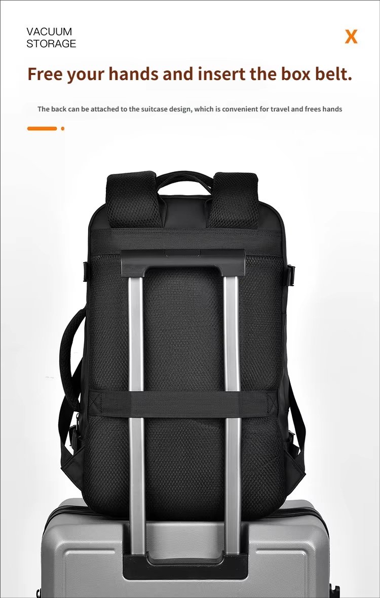 Water-Resistant Large Capacity Expandable USB Business Oxford Laptop Backpack product detail
