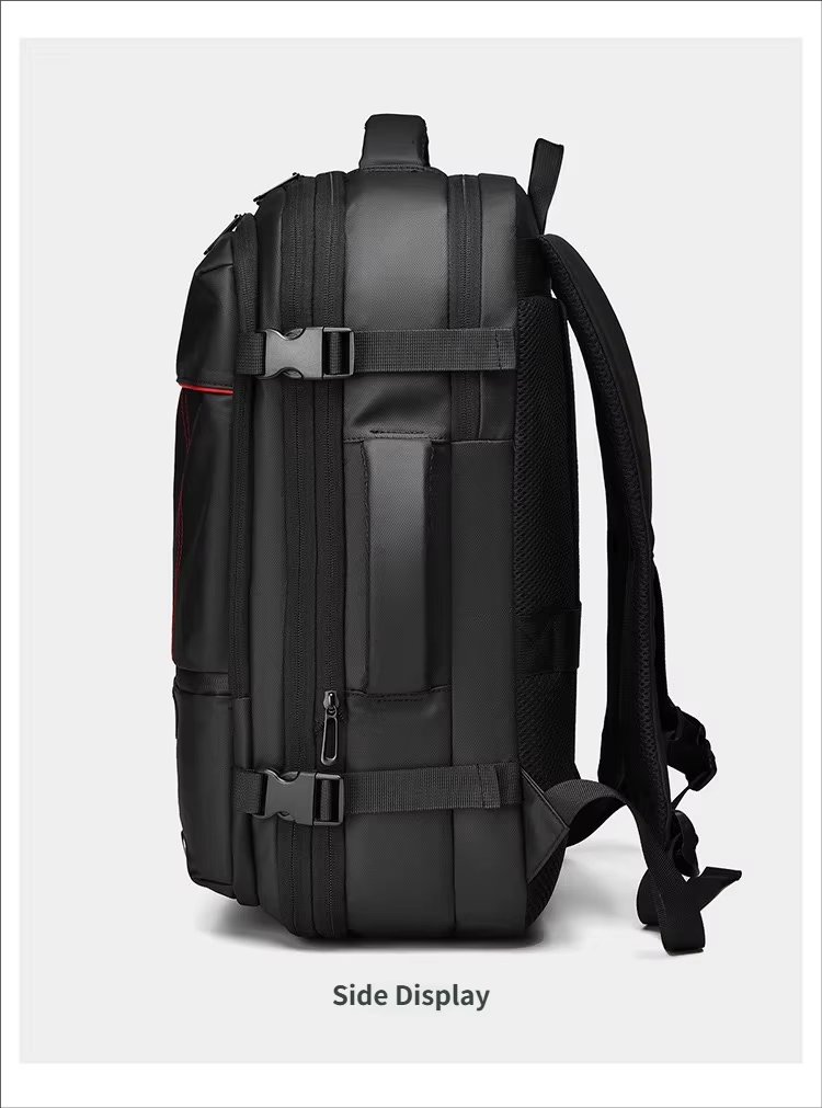 Water-Resistant Large Capacity Expandable USB Business Oxford Laptop Backpack product detail