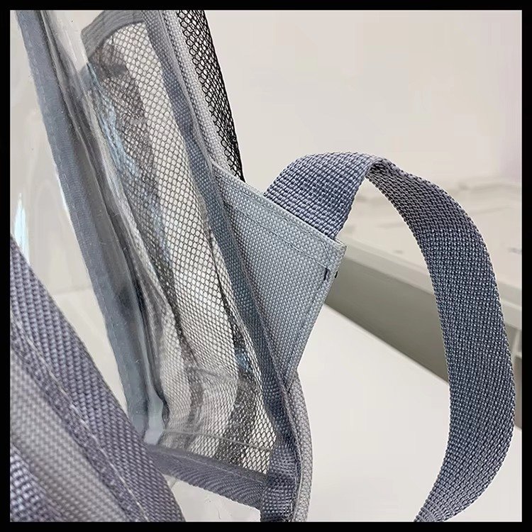 Heavy Duty Clear Transparent PVC Backpack Plastic Bag Young Lady Casual Backpack Waterproof School Students Kids Bag detail image