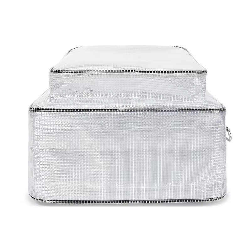 Large Capacity Waterproof PVC Clear Jelly Transparent Plastic Backpack Portable Shopping Bag Kids Children School Bags detail image