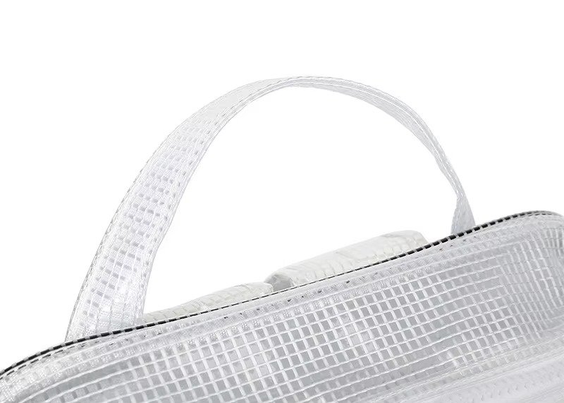 Large Capacity Waterproof PVC Clear Jelly Transparent Plastic Backpack Portable Shopping Bag Kids Children School Bags detail image