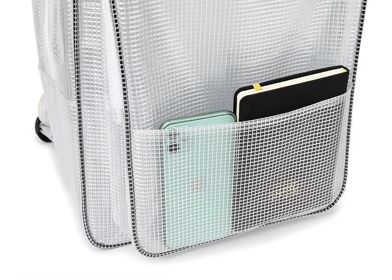 Large Capacity Waterproof PVC Clear Jelly Transparent Plastic Backpack Portable Shopping Bag Kids Children School Bags detail image
