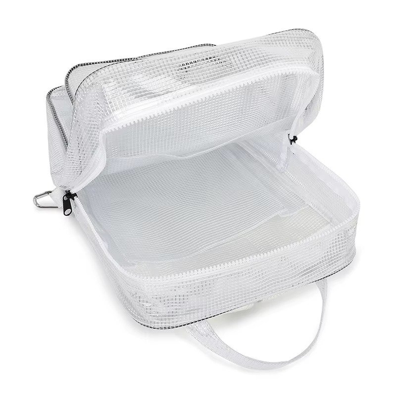 Large Capacity Waterproof PVC Clear Jelly Transparent Plastic Backpack Portable Shopping Bag Kids Children School Bags detail image
