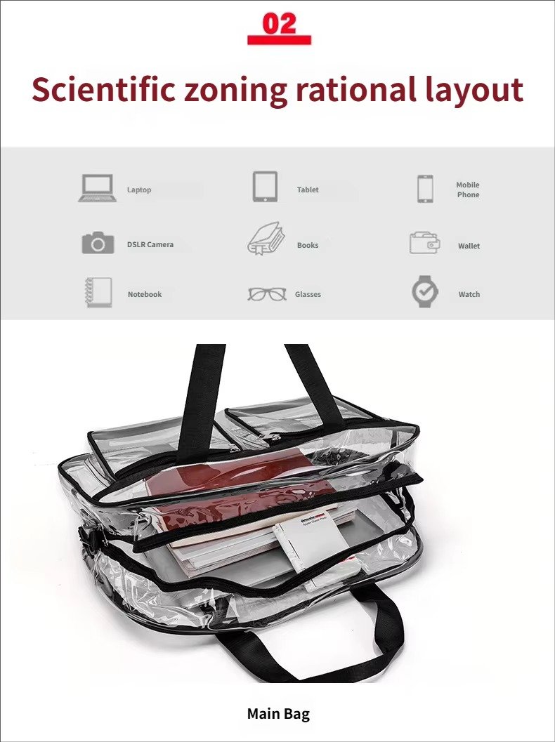 Large Capacity Waterproof Swimming Gym Bag PVC Transparent Casual Tote Bags Travel Duffel Bag Fitness Yoga Handbag detail image