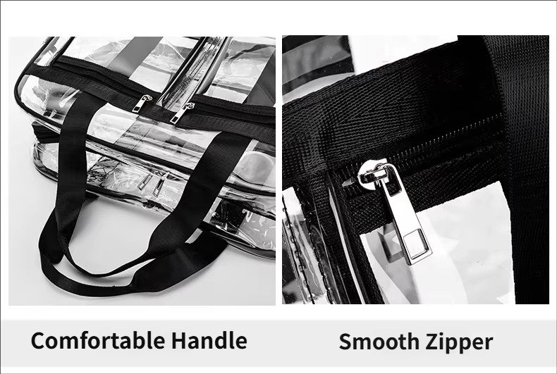 Large Capacity Waterproof Swimming Gym Bag PVC Transparent Casual Tote Bags Travel Duffel Bag Fitness Yoga Handbag detail image