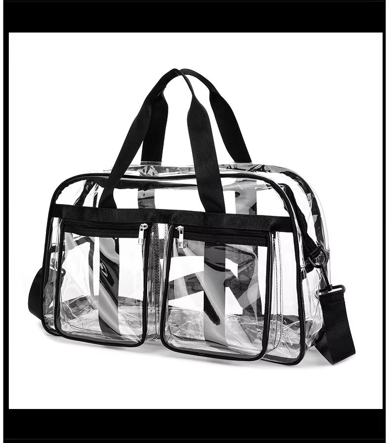 Large Capacity Waterproof Swimming Gym Bag PVC Transparent Casual Tote Bags Travel Duffel Bag Fitness Yoga Handbag detail image
