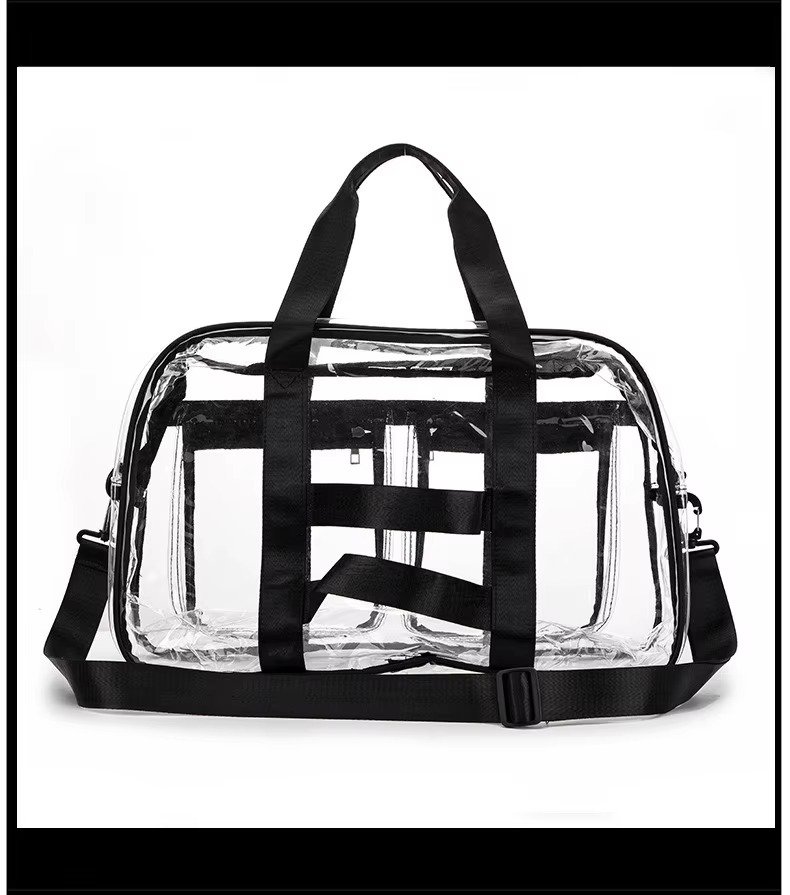 Large Capacity Waterproof Swimming Gym Bag PVC Transparent Casual Tote Bags Travel Duffel Bag Fitness Yoga Handbag detail image
