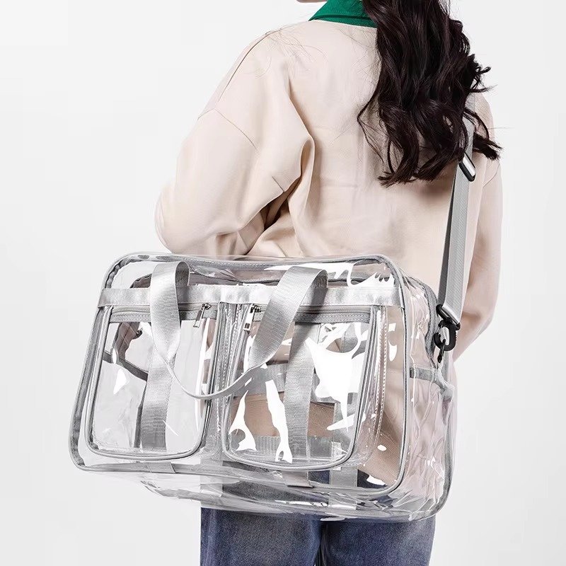 Large Capacity Waterproof Swimming Gym Bag PVC Transparent Casual Tote Bags Travel Duffel Bag Fitness Yoga Handbag detail image