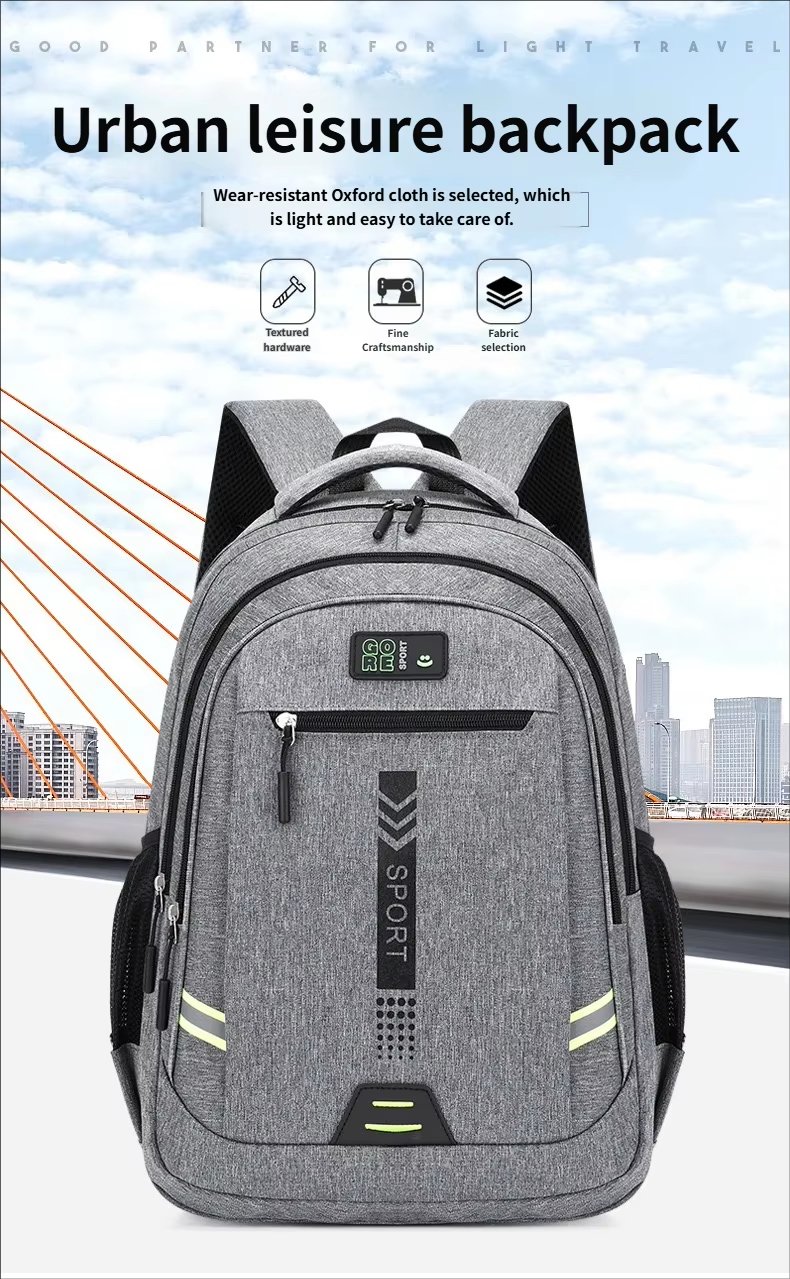 Water-Resistant Large Capacity Travel School Oxford Laptop Backpack product detail