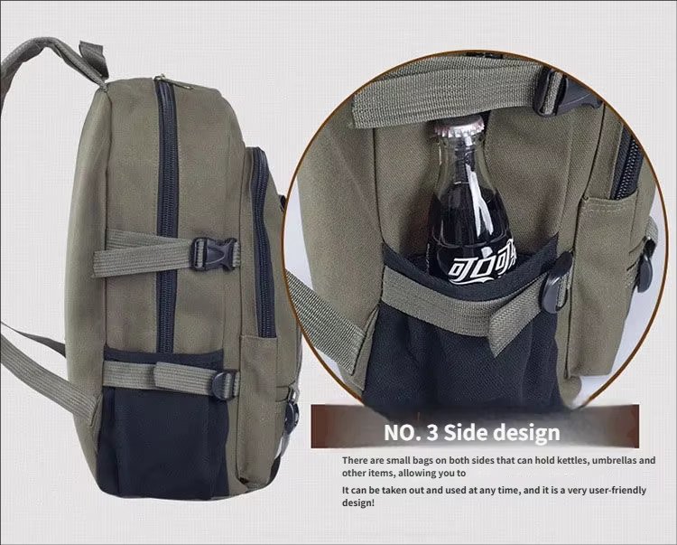 Large Capacity Modern Outdoor Travel School Canvas Backpack product detail