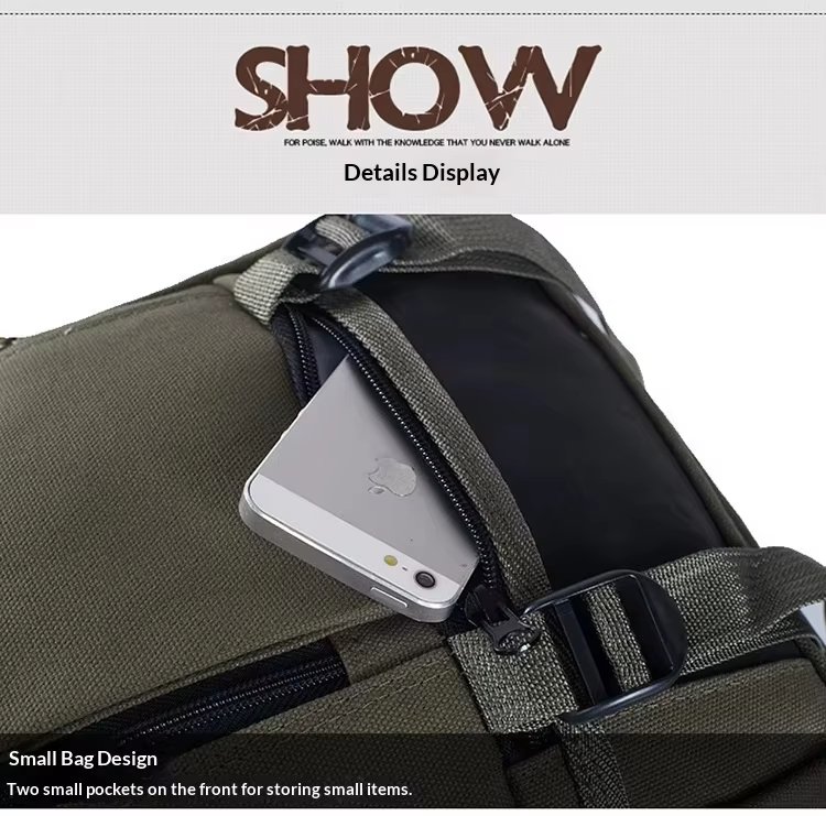 Large Capacity Modern Outdoor Travel School Canvas Backpack product detail