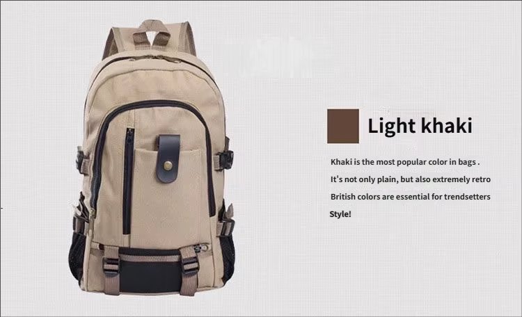 Large Capacity Modern Outdoor Travel School Canvas Backpack product detail