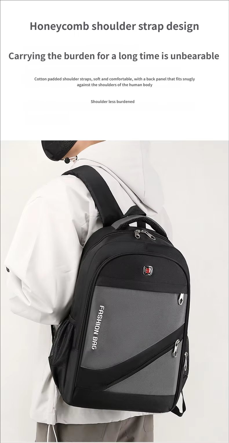 Water-Resistant Large Capacity Outdoor Travel School Nylon Laptop Backpack product detail