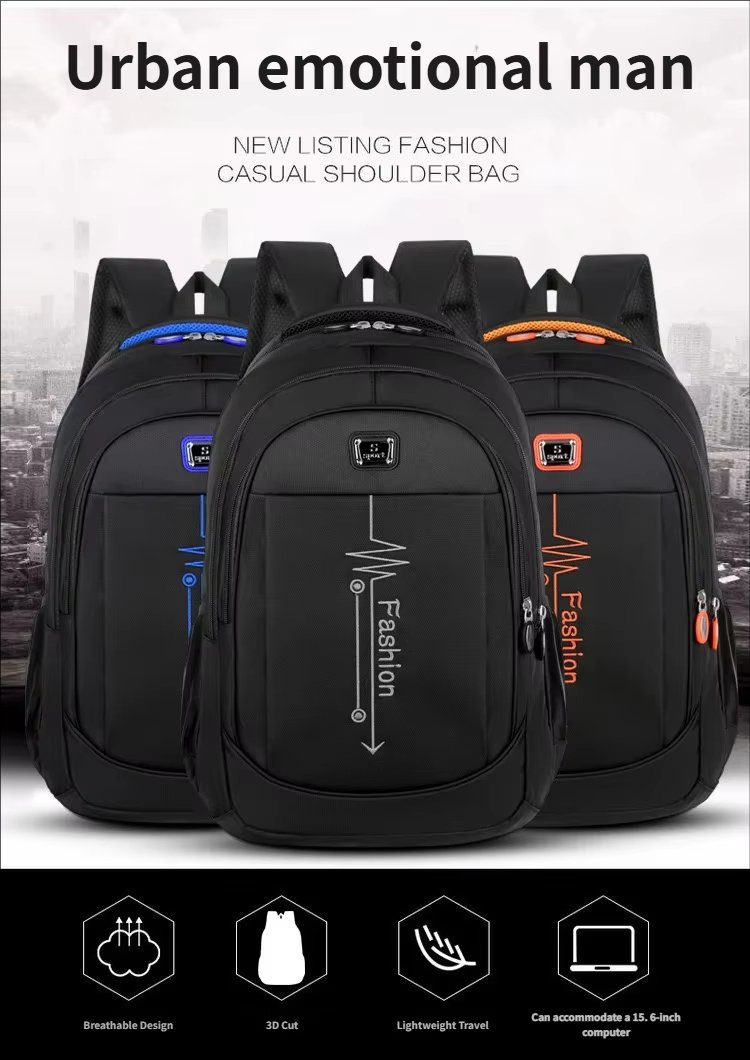 Water-Resistant Large Capacity Business Travel School Oxford Laptop Backpack product detail