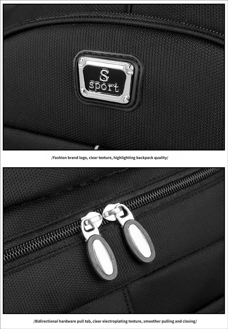 Water-Resistant Large Capacity Business Travel School Oxford Laptop Backpack product detail