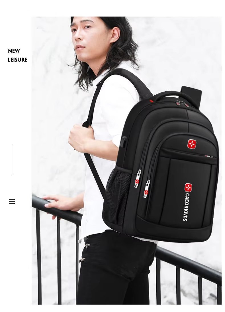 Water-Resistant Large Capacity USB Outdoor Business Oxford Laptop Backpack product detail