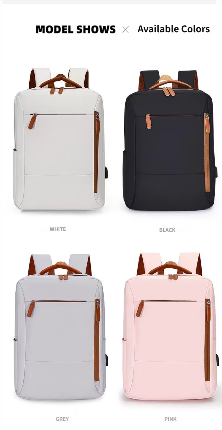 Water-Resistant Large Capacity Lightweight USB Modern Oxford Laptop Backpack product detail