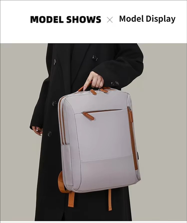 Water-Resistant Large Capacity Lightweight USB Modern Oxford Laptop Backpack product detail