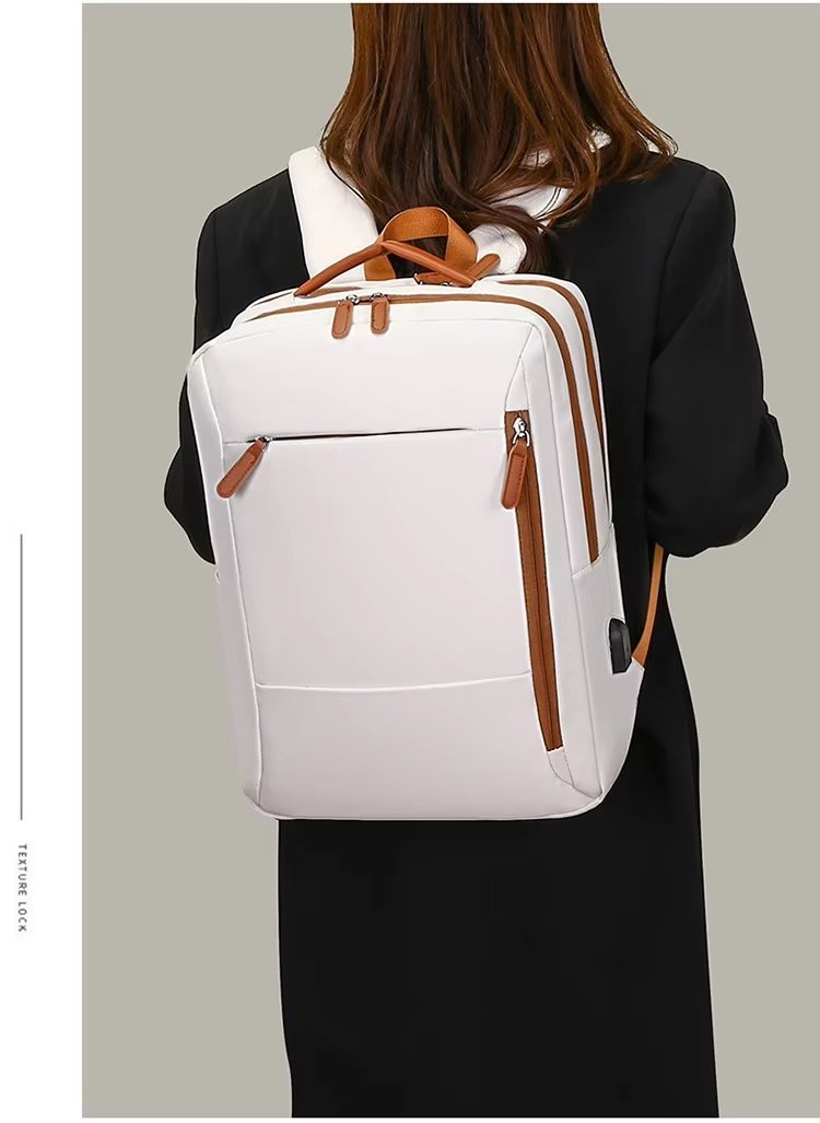 Water-Resistant Large Capacity Lightweight USB Modern Oxford Laptop Backpack product detail