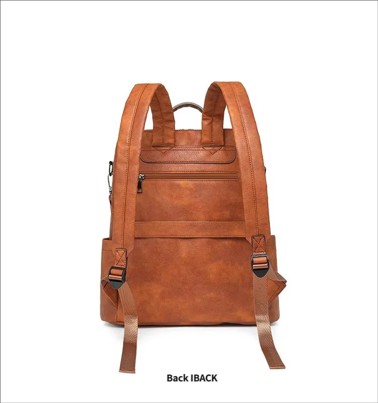 Large Capacity Modern Travel School Leather Business Backpack product detail
