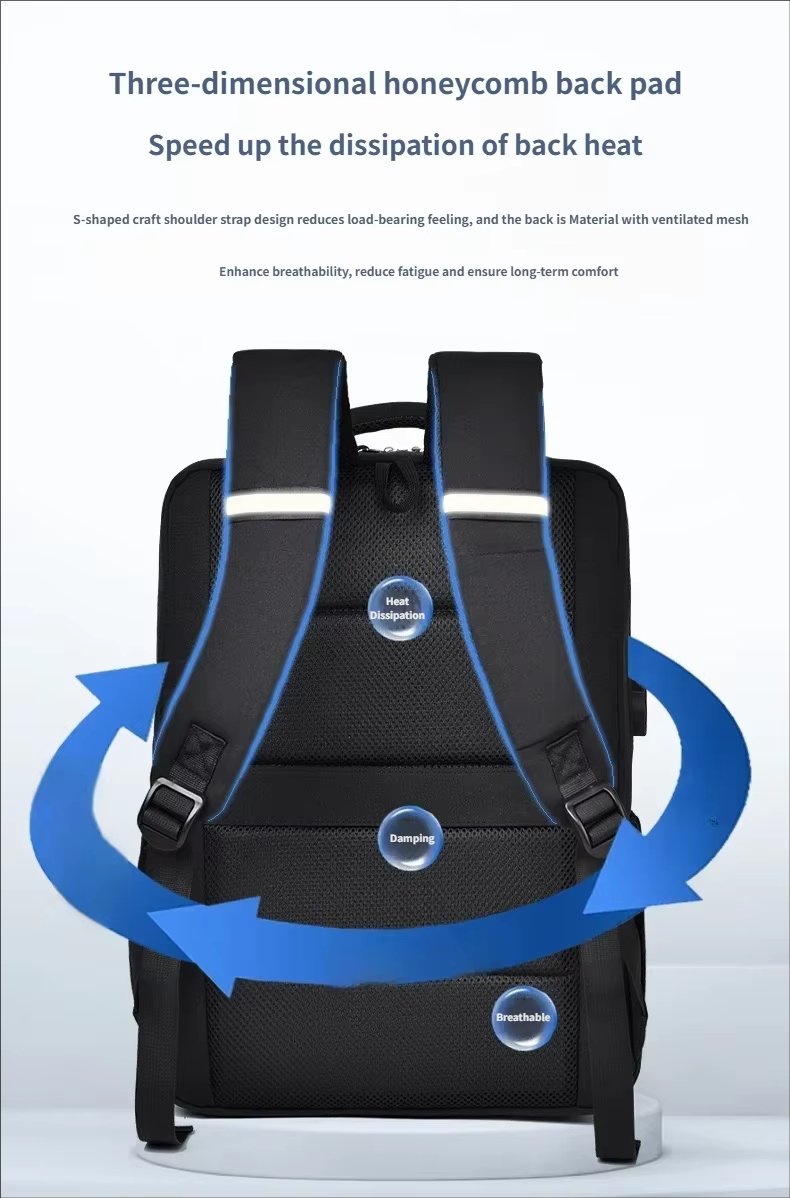 Water-Resistant Large Capacity Business Travel School Oxford Laptop Backpack product detail