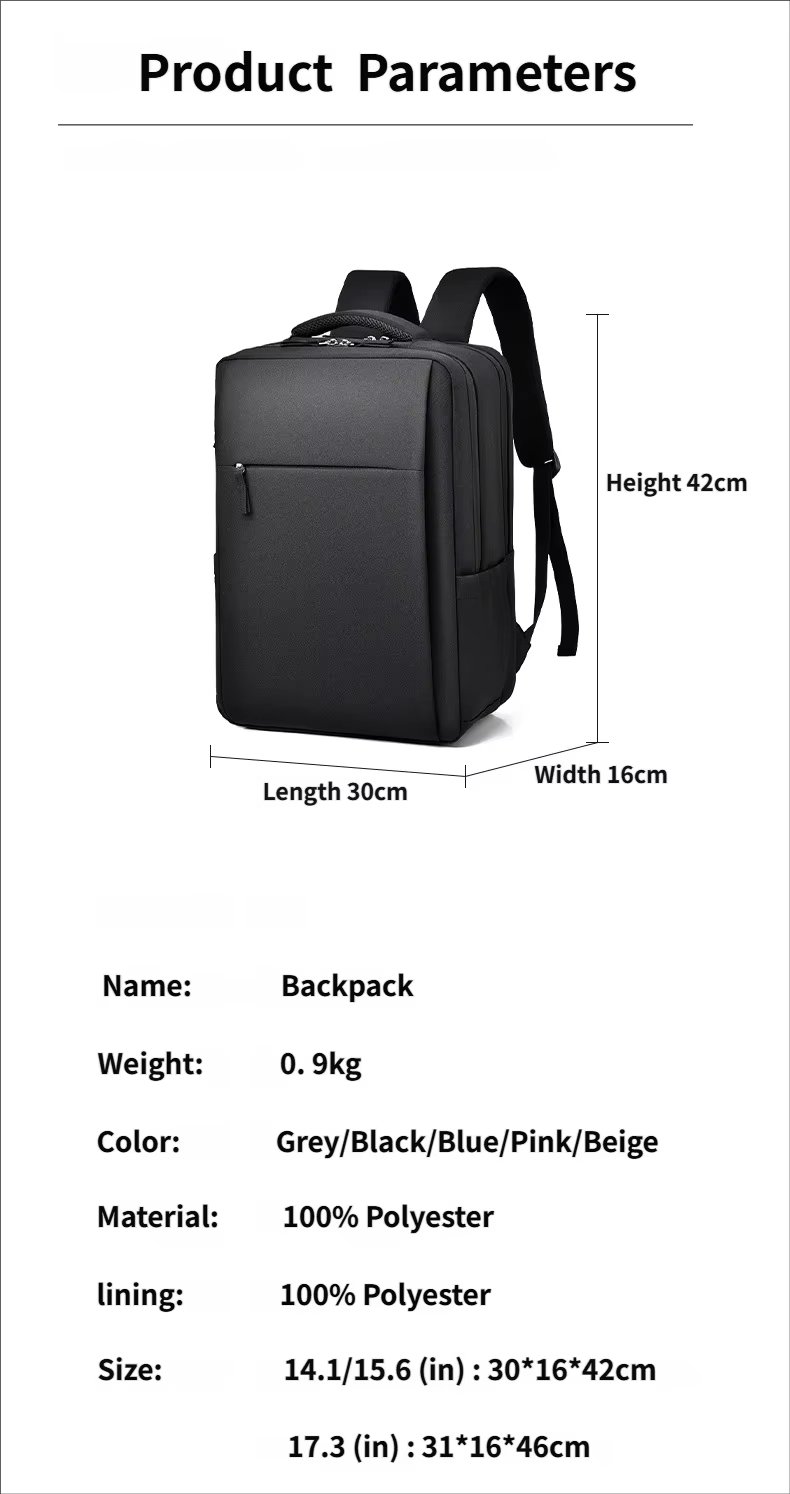 Water-Resistant Large Capacity Business Travel School Oxford Laptop Backpack product detail