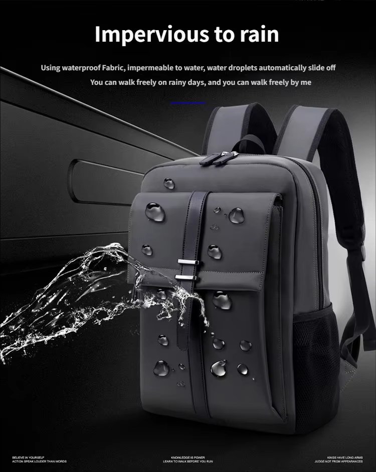 Water-Resistant Large Capacity Business Travel School Nylon Laptop Backpack product detail