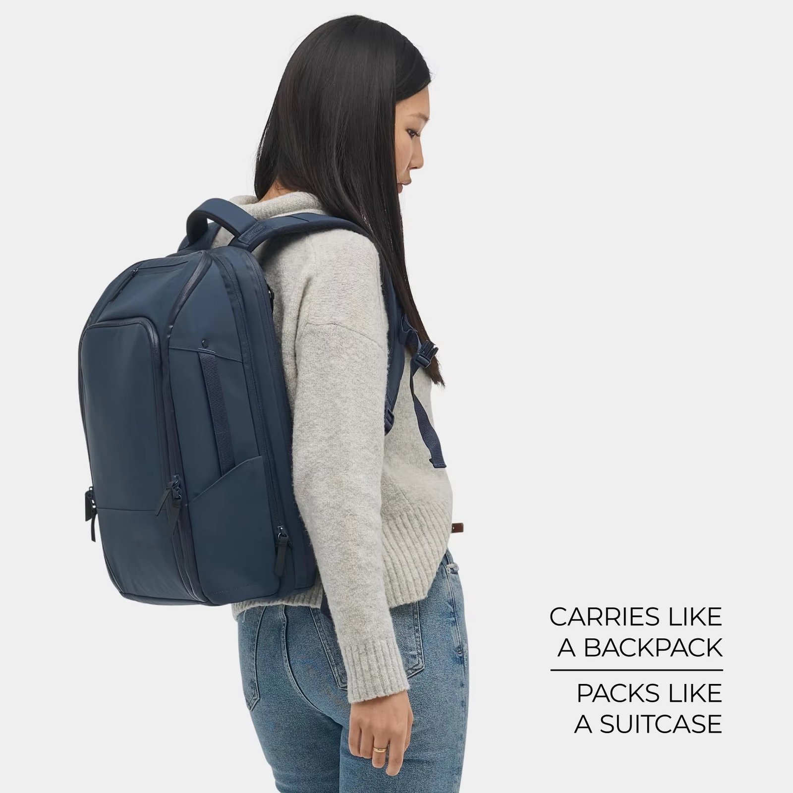 Large Capacity Expandable Business Travel Polyester Laptop Backpack product detail