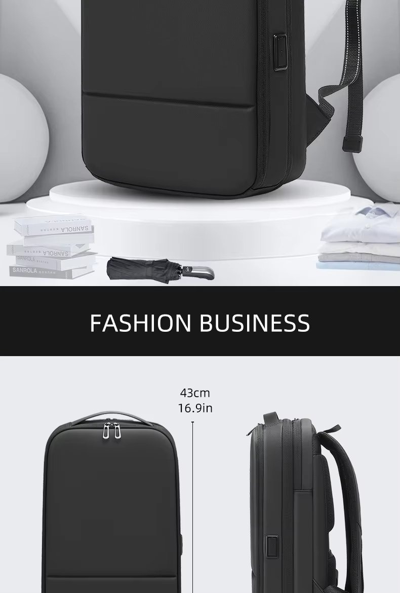 Large Capacity Expandable Lightweight USB Slim Oxford Laptop Backpack product detail
