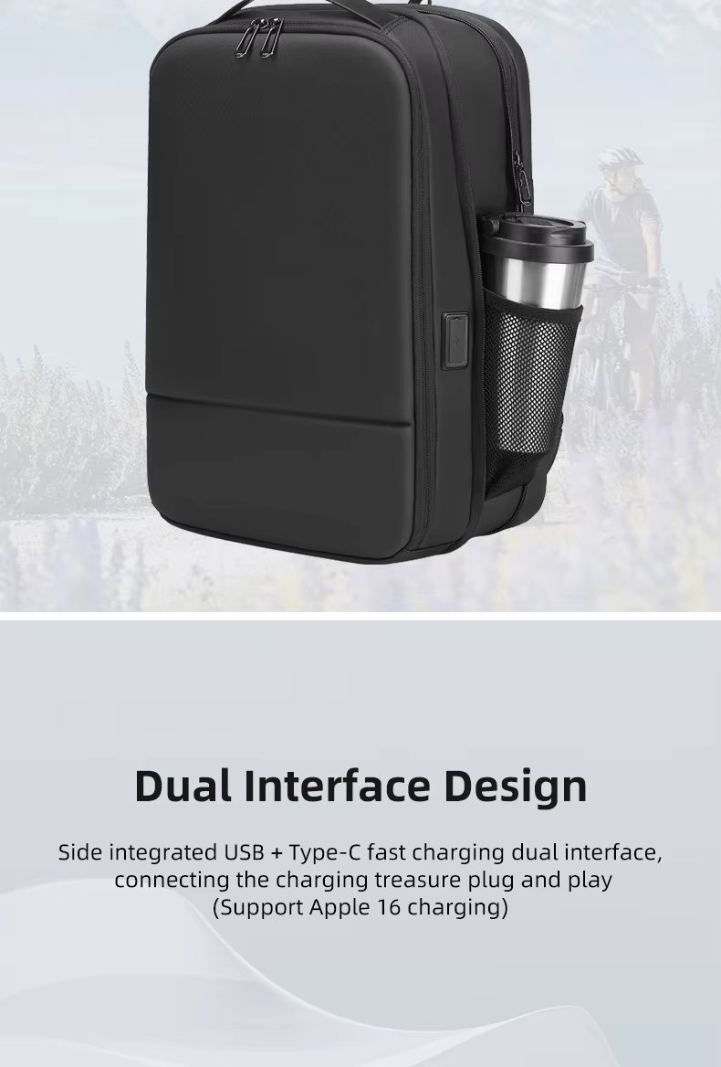 Large Capacity Expandable Lightweight USB Slim Oxford Laptop Backpack product detail