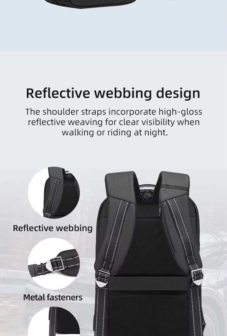 Large Capacity Expandable Lightweight USB Slim Oxford Laptop Backpack product detail