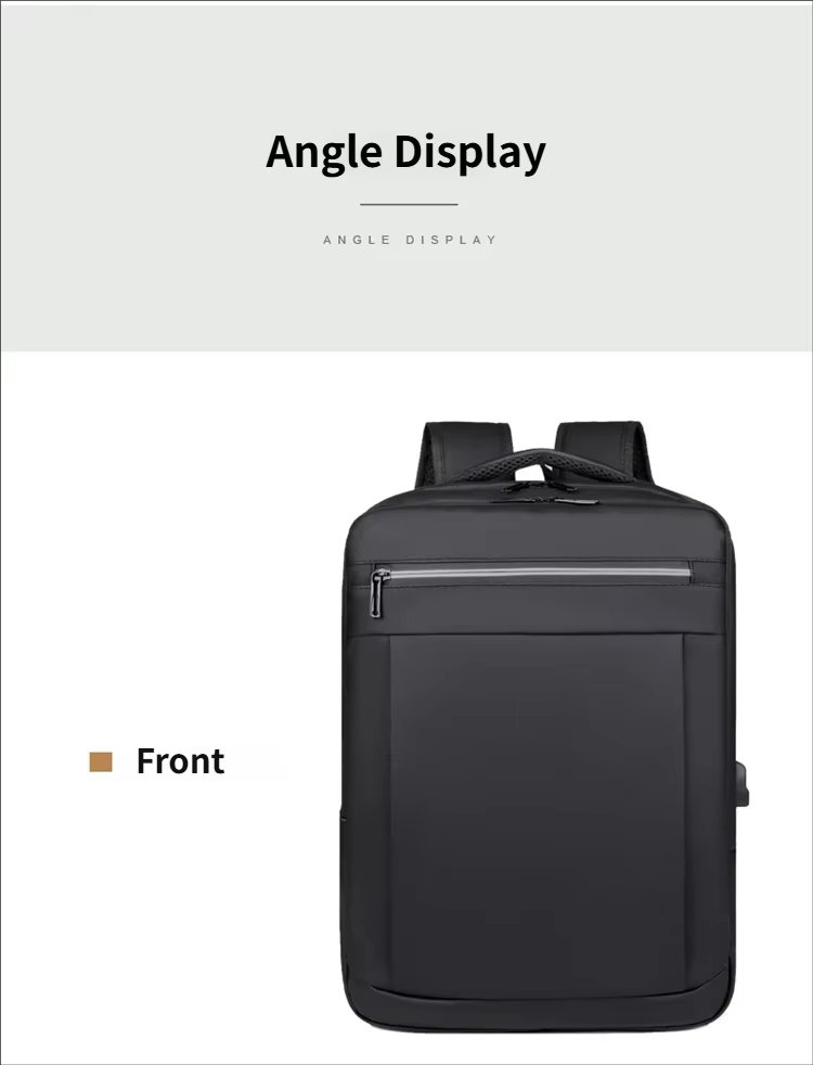 Water-Resistant Large Capacity Lightweight USB Business Oxford Laptop Backpack product detail