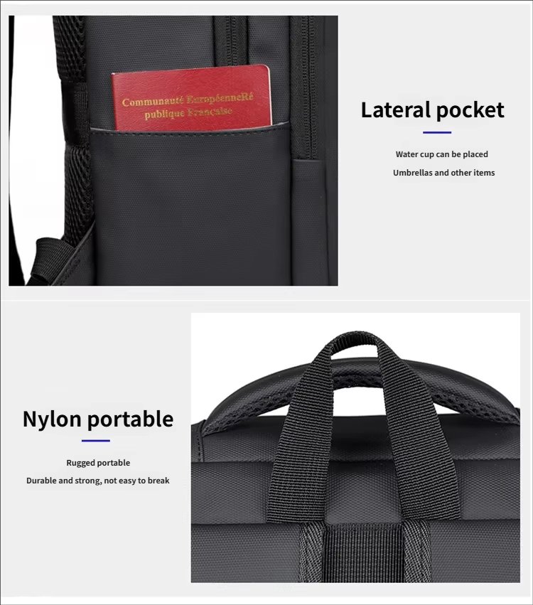 Water-Resistant Large Capacity Lightweight USB Business Oxford Laptop Backpack product detail