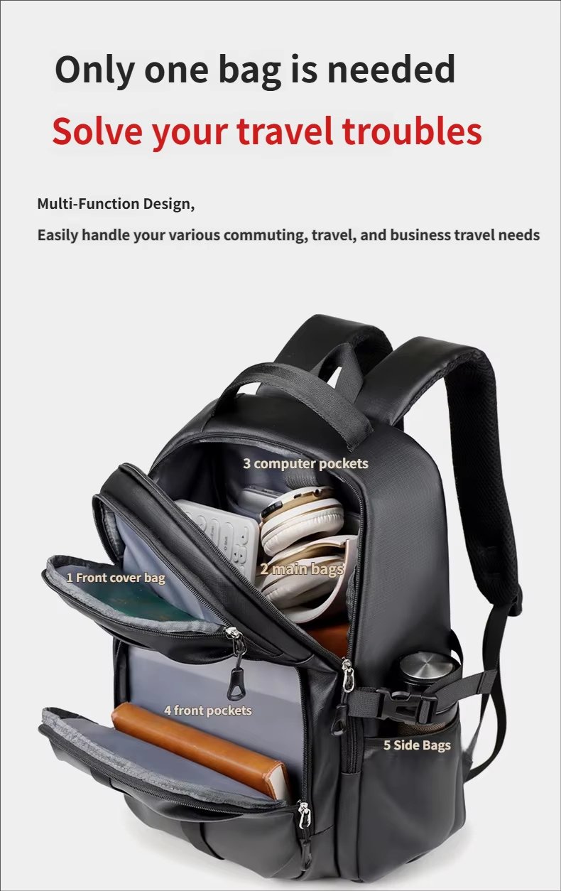 Anti-Theft Water-Resistant Large Capacity Modern Business Oxford Laptop Backpack product detail