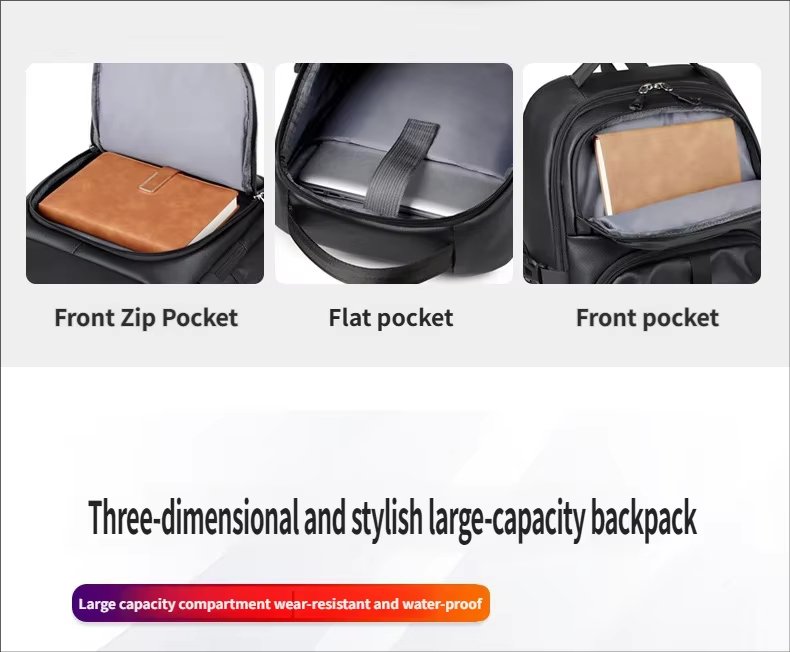 Anti-Theft Water-Resistant Large Capacity Modern Business Oxford Laptop Backpack product detail