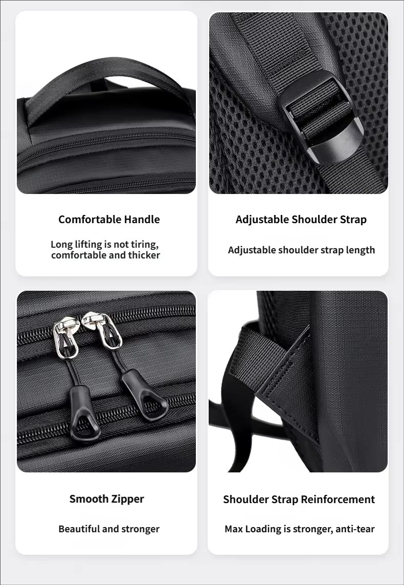 Anti-Theft Water-Resistant Large Capacity Modern Business Oxford Laptop Backpack product detail