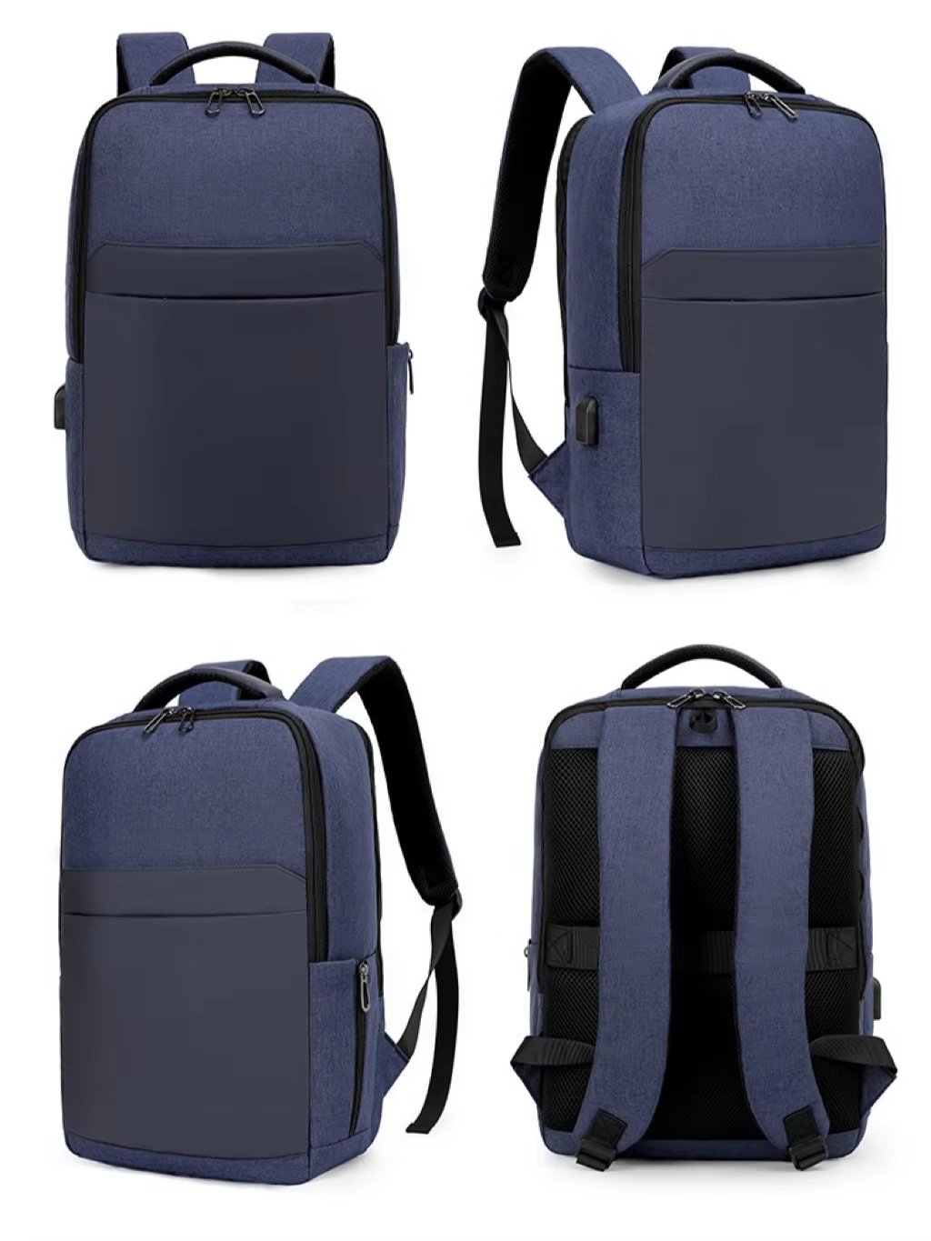 Water-Resistant Large Capacity USB Business Travel Oxford Laptop Backpack product detail