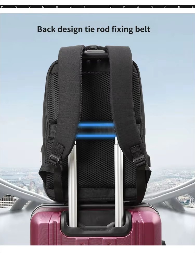 Water-Resistant Large Capacity USB Business Travel Oxford Laptop Backpack product detail