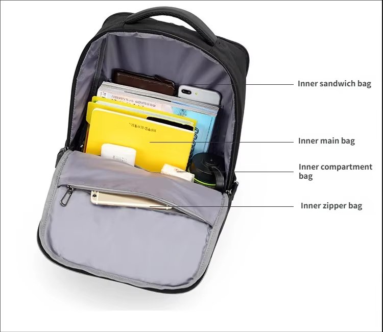 Water-Resistant Large Capacity USB Business Travel Oxford Laptop Backpack product detail