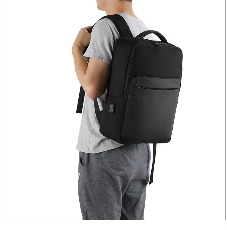 Water-Resistant Large Capacity USB Business Travel Oxford Laptop Backpack product detail