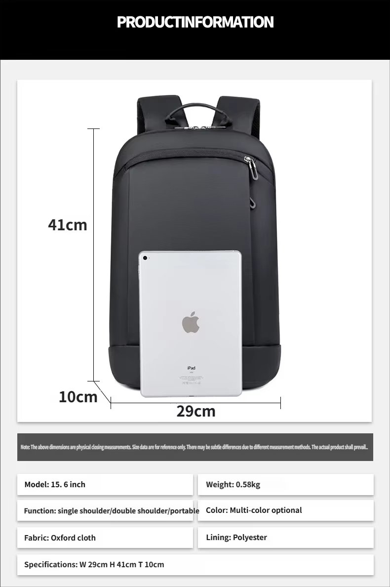 Water-Resistant Lightweight Business Travel School Oxford Laptop Backpack product detail