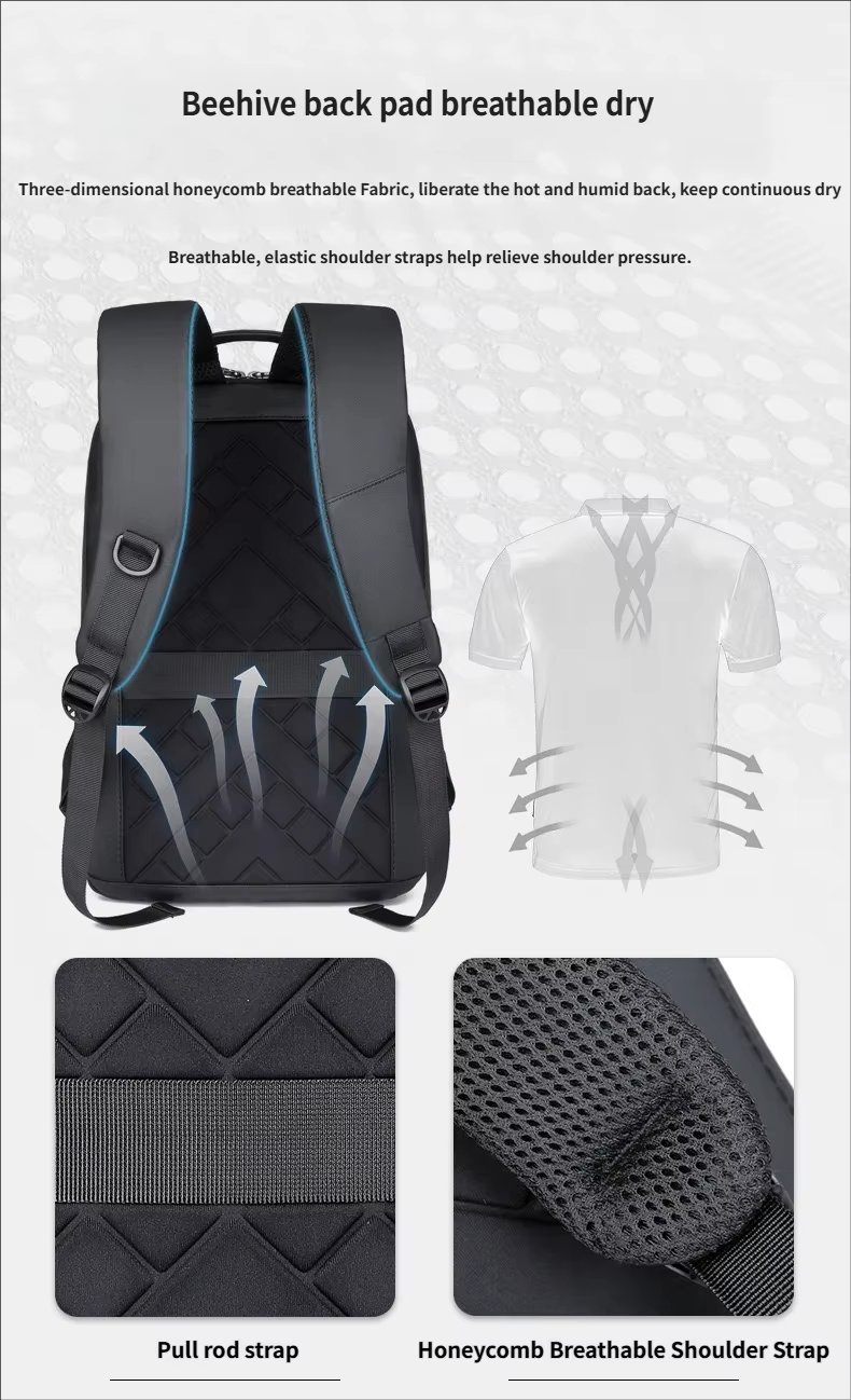 Water-Resistant Lightweight Business Travel School Oxford Laptop Backpack product detail