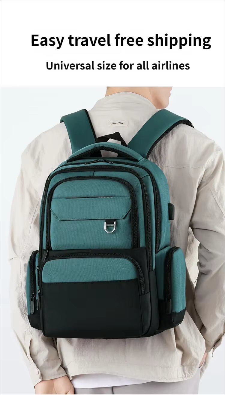 Water-Resistant Large Capacity Lightweight USB Modern Oxford Laptop Backpack product detail
